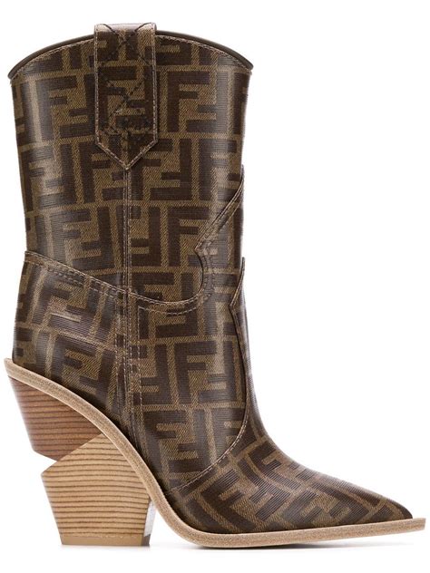 fendi brown boots|Fendi cowboy boots sale.